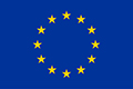 Europaflaget — de 12 stjerener i en cirkel symboliserer enhed, solidaritet og harmoni mellem Europas folk.