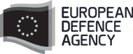 Det Europæiske Forsvarsagentur — logo i sort og hvid