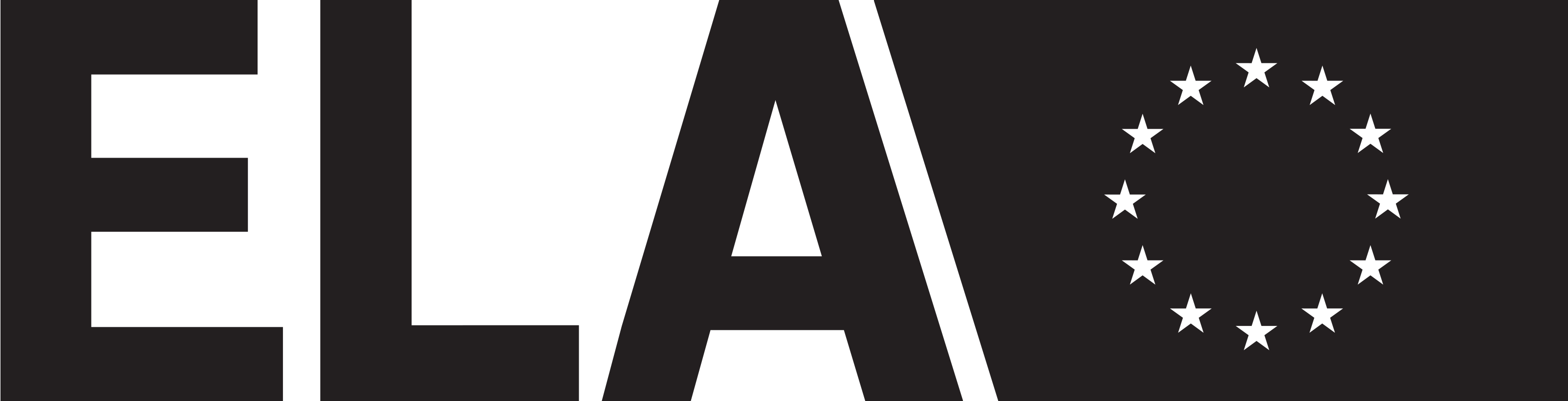 Den Europæiske Arbejdsmarkedsmyndighed — logo i sort og hvid