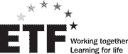 ETF — logo i sort og hvid