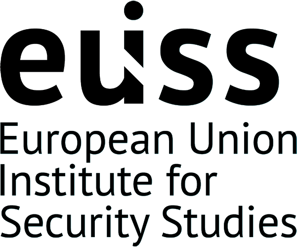 Den Europæiske Unions Institut for Sikkerhedsstudier — logo i sort og hvid