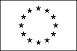 Az európai zászló – fekete-fehér