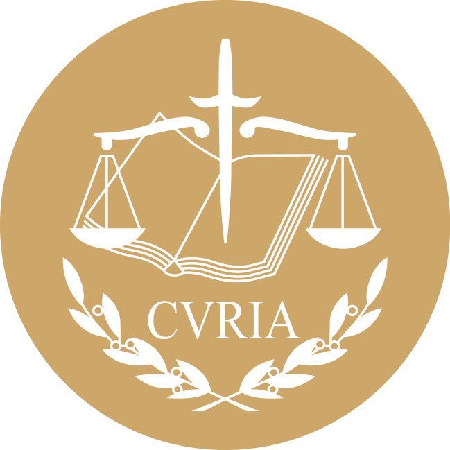 Tribunal de Justiça e Tribunal de Primeira Instância — emblema colorido